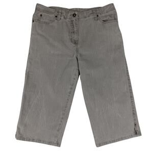 Vtg Christopher & Banks Jean Shorts Women's 10 31X14 Marble Gray Bermuda